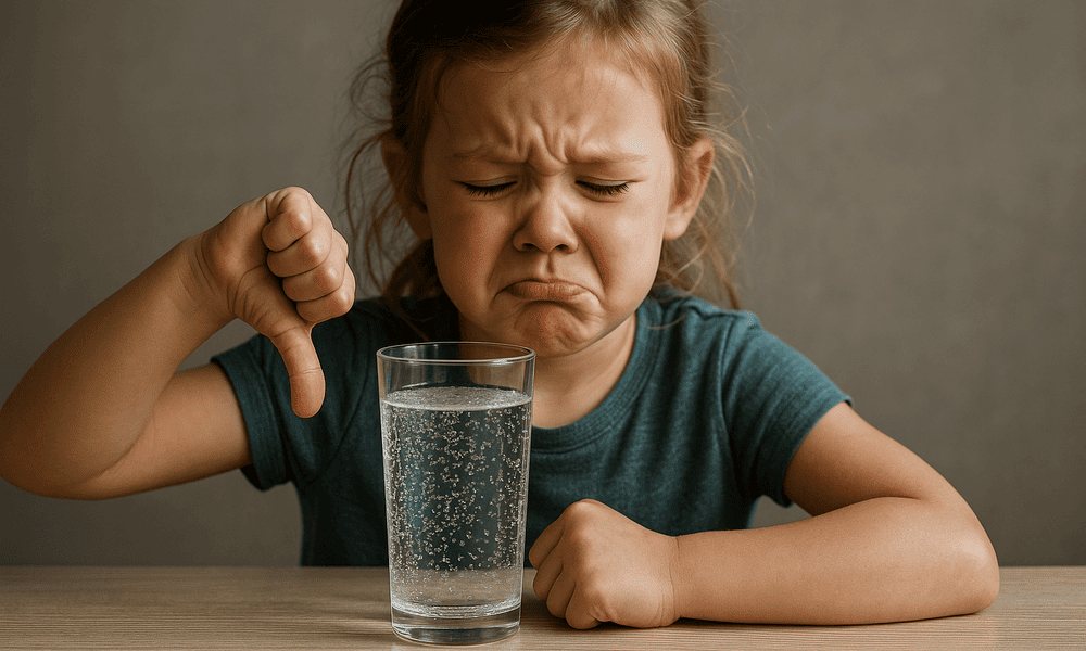 es buena el agua con gas en niños